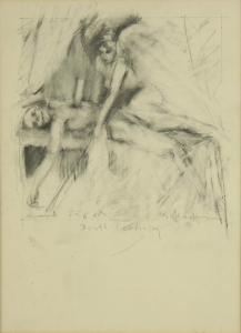WEDMAN Neil 1954,death reclining graphite,1984,Maynards CA 2018-10-24