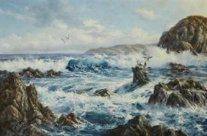 WEE Robert 1927,Crashing waves,1975,John Moran Auctioneers US 2020-10-20