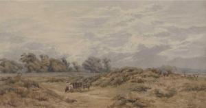 WEEDON Alfred Walford 1838-1908,landscape scene with horse,Keys GB 2023-07-26