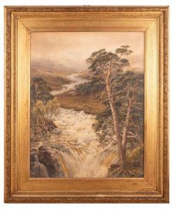 WEEDON Alfred Walford 1838-1908,Paesaggio con cascata,1883,Gliubich Casa d'Aste IT 2021-12-17
