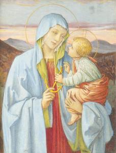 WEEKES Catherine 1896-1918,Vierge à l'enfant,1912,Damien Leclere FR 2013-12-21