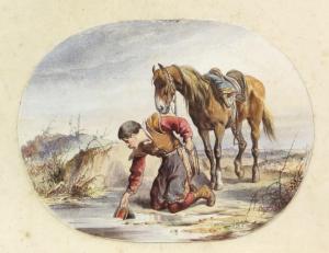 WEEKES Frederick 1854-1893,figure with a horse at a pool,Ewbank Auctions GB 2020-12-10