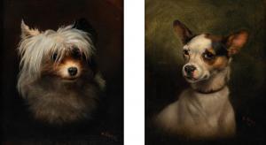 WEEKES William 1856-1909,Pet Dogs (a pair of works),1879,Hindman US 2022-12-07