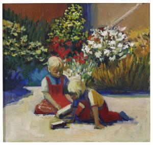 WEEKS James D. Northrup 1922-1998,Two Children in the Garden,1963,Christie's GB 2023-12-14