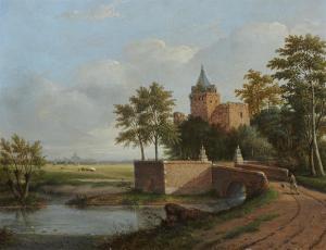 WEERTS Coenraad Alexander 1782-1846,Landscape with a Bridge and Castle Ruins,Lempertz DE 2022-05-21