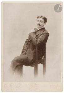 WEGENER Otto 1849-1922,Marcel Proust assis,1896,Ader FR 2019-11-07