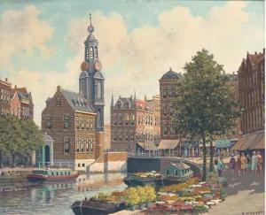 WEGGARS A 1900-1900,A flower market, Amsterdam; and Another similar,Christie's GB 2004-01-15