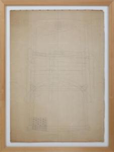 WEGNER HANS J. 1914-2007,Drawing of \“Cowhorn Chair\” with cane,Bruun Rasmussen DK 2021-01-26
