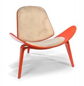 WEGNER Hans,painted plywood and suede CH07 Shell chair,1963,Bonhams GB 2009-12-07
