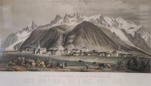 WEIBEL Charles 1769-1856,Le Bourg de Chamonix et la Chaîne du Mont-Blanc,Sadde FR 2019-06-19