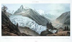 WEIBEL Charles 1769-1856,Weibel  
Chamonix et le Mont-Blanc vu du Chapeau,1850,Blanchet 2010-11-03