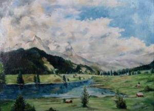 weichelt,Vorgebirgslandschaft mit Fluss,1943,Heickmann DE 2009-06-27