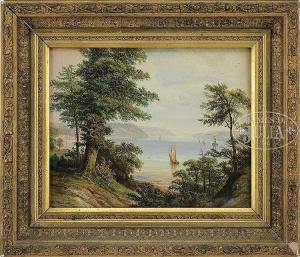 WEIDENBACH Augustus 1825-1869,HUDSON RIVER VALLEY LANDSCAPE,James D. Julia US 2017-02-09