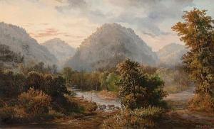 WEIDENBACH Augustus 1825-1869,River Scene,Heritage US 2013-05-11