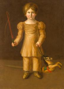 WEIDENMANN Johann Caspar 1805-1850,Bildnis eines Knaben mit Steckenpf,1824,Galerie Widmer Auktionen 2018-03-21