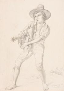 WEIDENMANN Johann Caspar 1805-1850,Römischer Bauernjunge aus Ce,1835,Beurret Bailly Widmer Auctions 2022-11-09