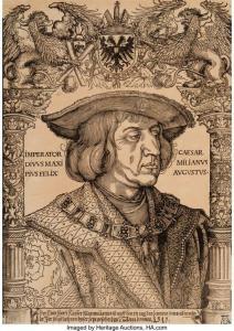 WEIDITZ Hans 1500-1536,Portrait of Emperor Maximilian I,1519,Heritage US 2021-06-04