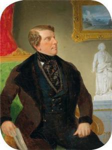 WEIDNER Josef,Portrait of a Gentleman in a Bourgeois Setting,1843,Palais Dorotheum 2018-02-27