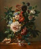 WEIDNER WILLEM FREDERIK 1817-1850,Composition florale sur un entablement,1840,Horta BE 2014-12-08