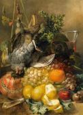 WEIDNER WILLEM FREDERIK 1817-1850,Hunting Still Life with Fruits and Slain Bird,Van Ham 2014-11-14