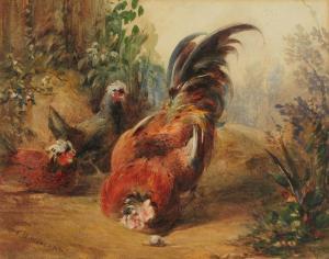 WEIGALL Charles Henry 1794-1877,Chickens in a landscape,Mallams GB 2017-03-16