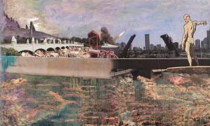 WEIGAND Hans 1954,Bridge to paradise island,2005,im Kinsky Auktionshaus AT 2021-12-14