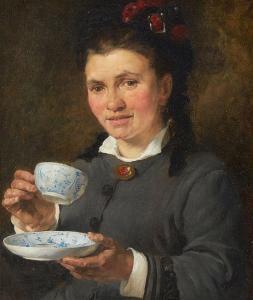 WEIGAND Konrad 1842-1897,A Lady Drinking Tea,1881,Lempertz DE 2015-03-18