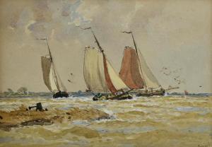 WEILAND Johannes 1894-1976,Pilot Cutters, Full Sail,Morgan O'Driscoll IE 2022-12-05