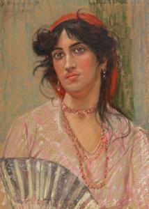 WEINEISS Georg 1858,Venezianische Porträt-Studie,1903,Wendl DE 2018-06-21