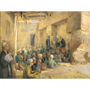 WEINKOPF Anton, Toni 1886,L'ECOLE CORANIQUE À LUXOR,Sotheby's GB 2007-10-24