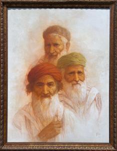 WEINTRAUB William 1926-2017,Three Elders,1985,Ro Gallery US 2023-12-14