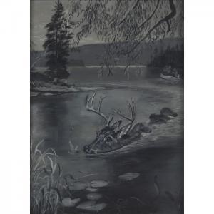 WEIR J.W. 1861-1865,Deer in Water,Treadway US 2007-12-02