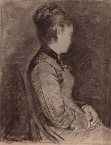 WEIR John Ferguson 1841-1926,Portrait of a Seated Woman with Upswept Hair,1912,Heritage 2013-05-11