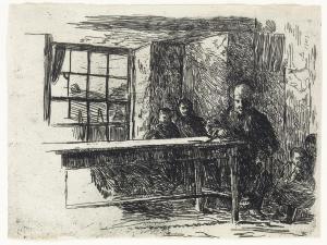 WEIR Julian Alden 1852-1919,Fisherman's Hut, Isle of Man,Swann Galleries US 2014-09-23