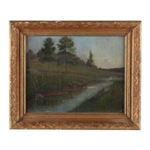 WEIR Julian Alden 1852-1919,Landscape with Stream,Leland Little US 2024-03-22
