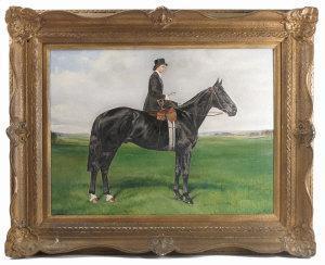 WEIR Michael S 1900-900,portrait of Mercy Rimell seated sidesaddle on Unco,Serrell Philip 2017-11-09