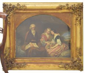 WEISER Bernard Pieter 1822,The Lesson, a seated bearded gentleman holdi,1842,Gardiner Houlgate 2022-09-22
