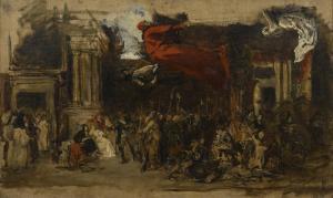 WEISER Joseph Emanuel 1847-1911,Figuren- und Kompositionsstudien für das Gemälde ",Wendl 2023-10-25
