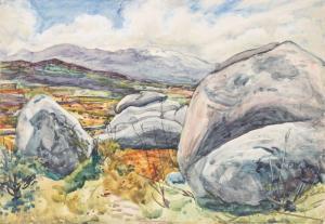 WEISER Paul 1877-1967,Landschaft bei (Collado) Villalba - Spanien,1923,Kastern DE 2021-07-29
