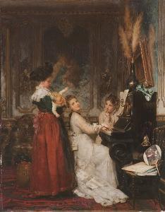 WEISS Adolf 1823,effet de musique,1862,Sotheby's GB 2005-03-22