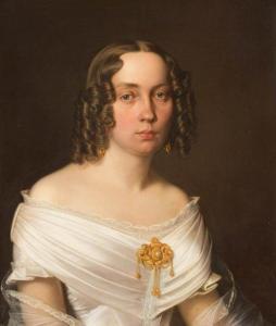 WEISS Ferdinand Friedrich,Portrait of an elegant lady,1846,Hargesheimer Kunstauktionen 2020-09-12
