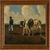 WEISS Georges Emile, Geo 1861-1921,A farmerwith cows,Bruun Rasmussen DK 2010-05-03