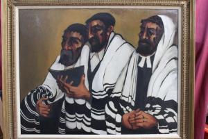 WEISS Ivor 1900-1900,Three Rabbis,1978,Reeman Dansie GB 2018-11-20