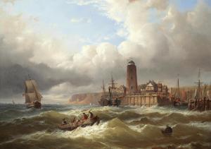 WEISS Johann Baptist 1812-1879,Channel Packets entering Dieppe,Bonhams GB 2019-10-29