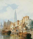 WEISS Joseph Andreas 1814-1887,Fischmarkt in Antwerpen,Lempertz DE 2005-05-21