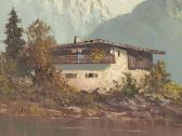 WEISS LORETH JahreGustav 1913,Mountainscape with Hut,Auctionata DE 2013-08-23