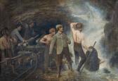 WEISS Rudolf Johann 1846-1933,Arbeiter beim Bau des Lötschbergtunnels,1911,Dobiaschofsky 2011-05-11