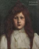 WEISS Rudolph 1859-1927,Fillette en buste en robe blanche,Gros-Delettrez FR 2019-12-06