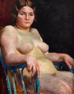 WEISS Wojciech 1875-1950,Half nude of the woman sitting in the armchair,Desa Unicum PL 2024-03-21