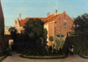 WEISSENBRUCH Jan 1822-1880,A courtyard in the shade,Venduehuis NL 2022-11-16